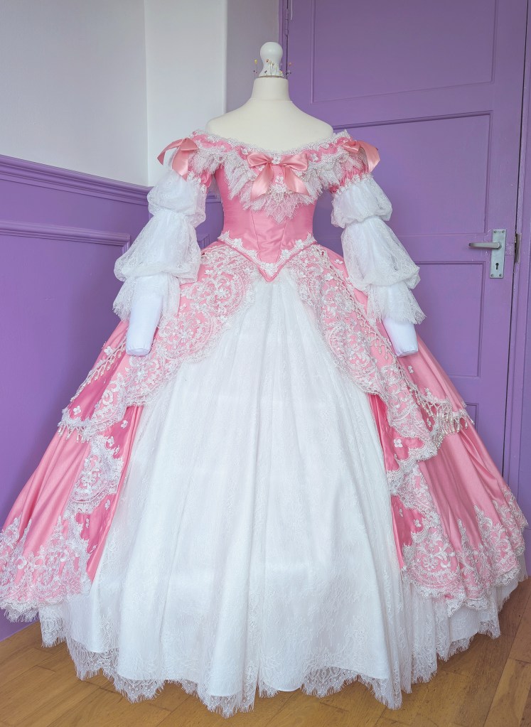 Ariel pink ballgown